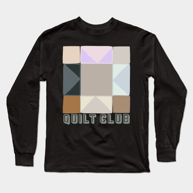 Quilt Club Abstract Sawtooth Long Sleeve T-Shirt by LindsieMosleyCreative
